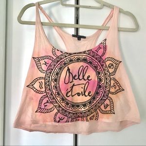 Truly Madly Deeply xs boho pink crop tank
